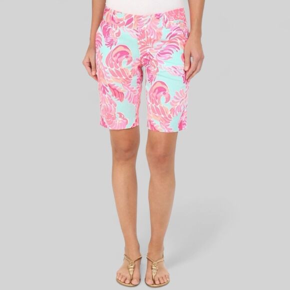 Lilly Pulitzer The Chipper Shorts  in Poolside Blue Lovebirds Size 0 - Picture 1 of 6